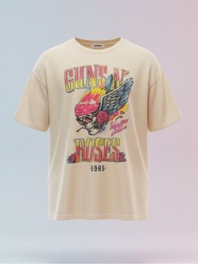 Daydreamer Guns N' Roses Graphic Tee - Cream M